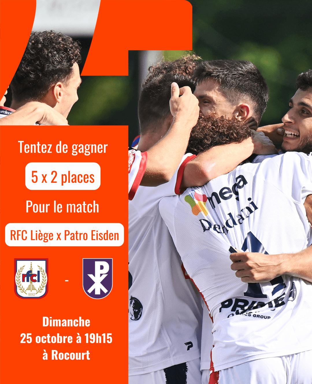 RFC Liège - Patro Eisden  5 x 2 places à gagner