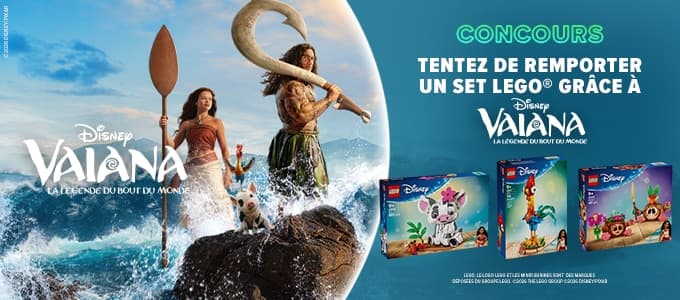 Tentez de remporter un set LEGO grâce à Vaiana : la légende du bout du monde !
