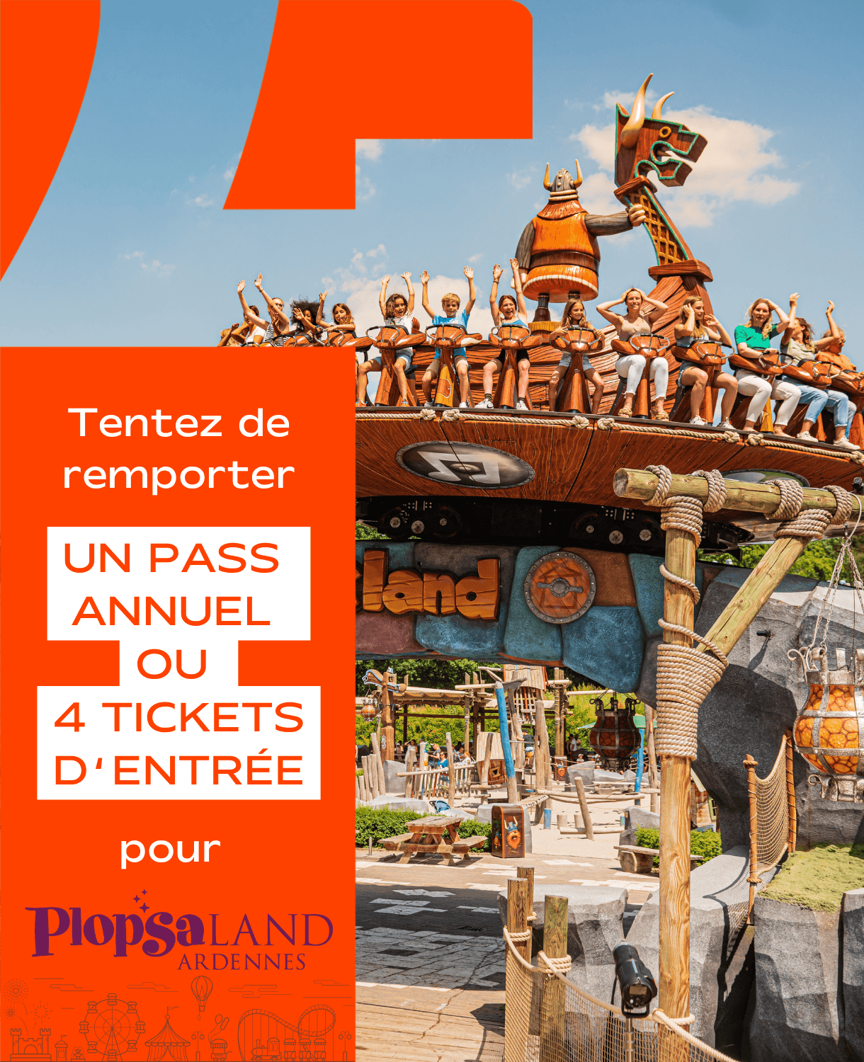 Un Pass annuel ou 4 tickets d'entrée pour Plopsaland Ardennes