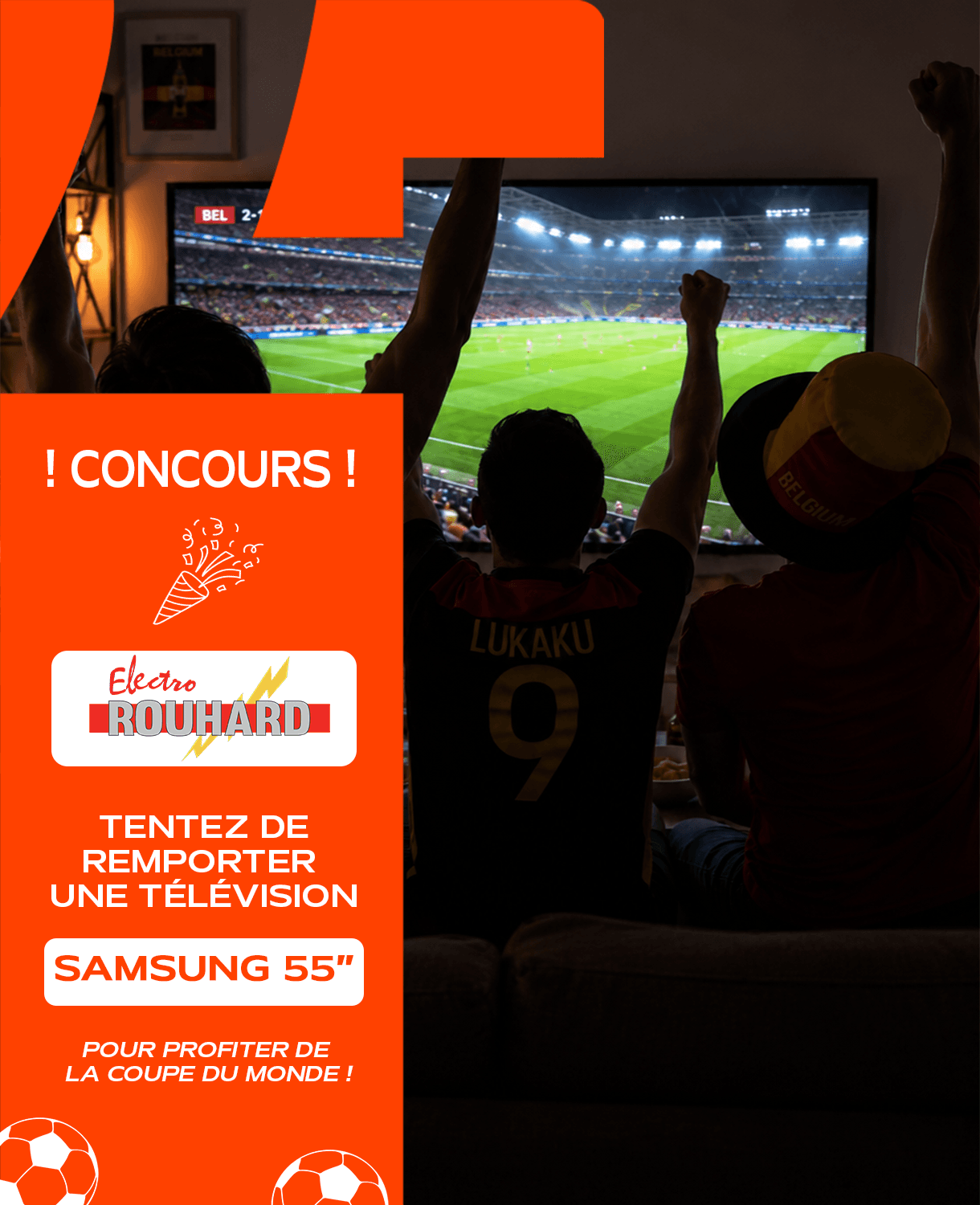 Une télévision Samsung 55 et regardez le Mondial en grand
