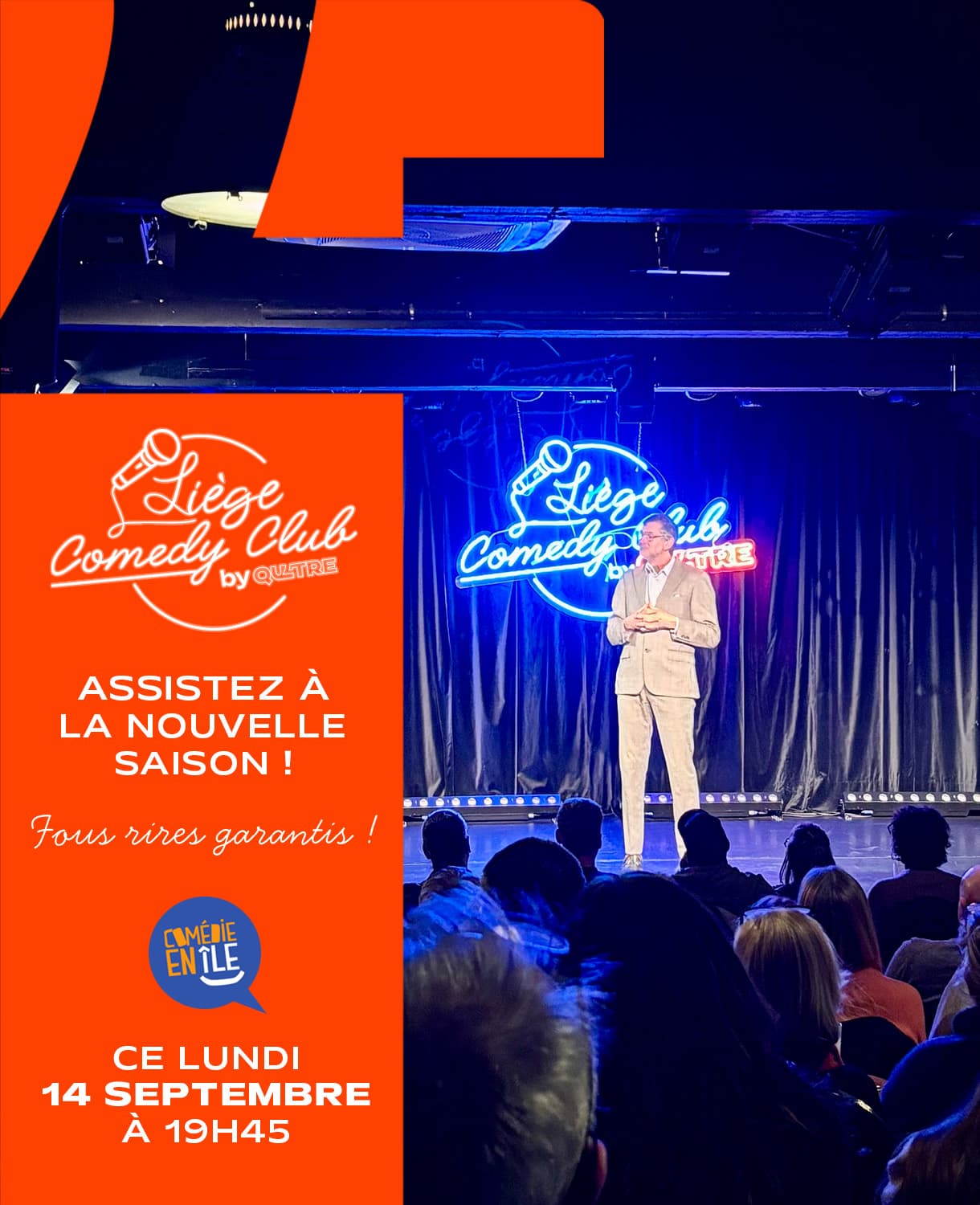 5 x 2 places pour la Comédie en Île ce soir